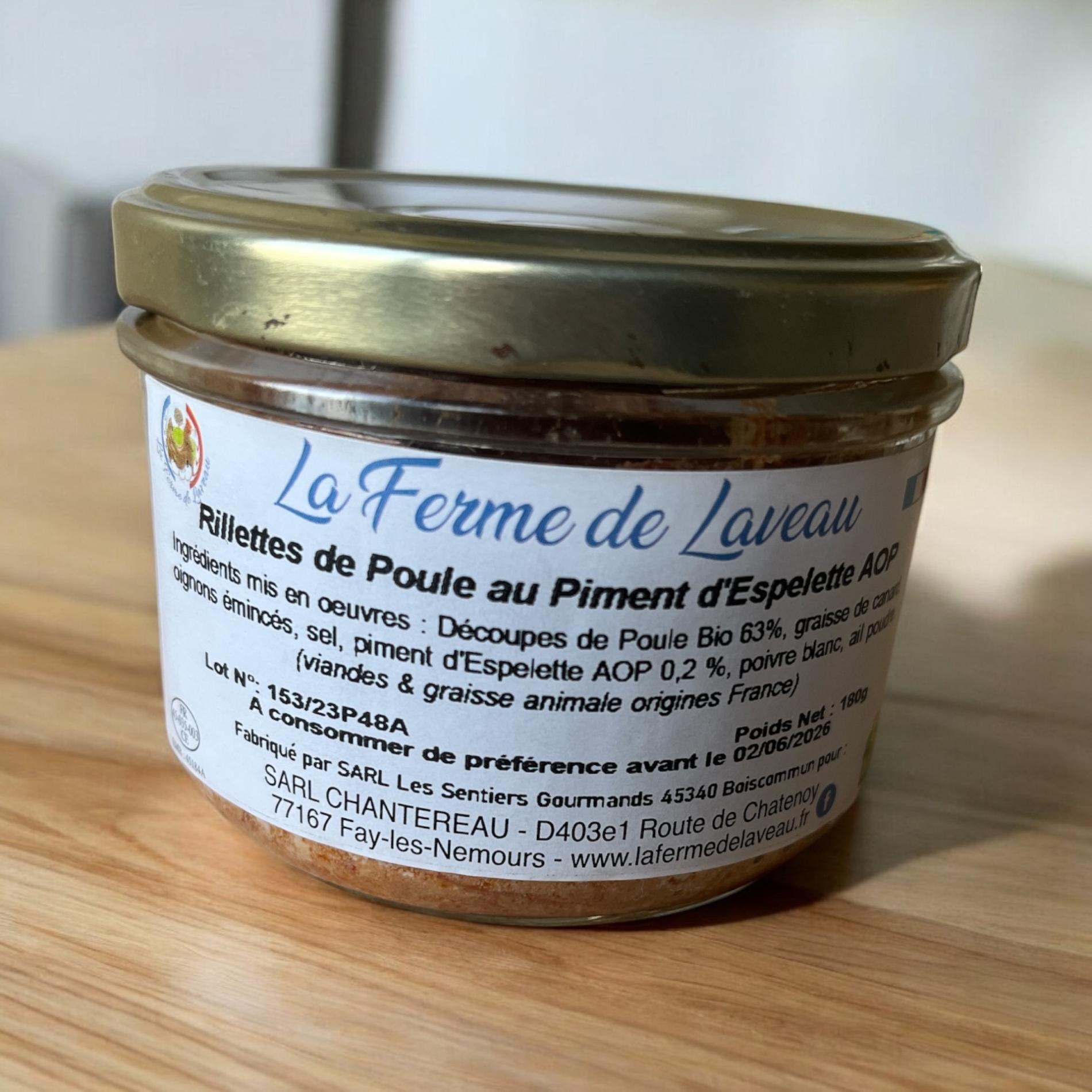 RILLETTES DE POULE AU PIMENT D'ESPELETTE AOP